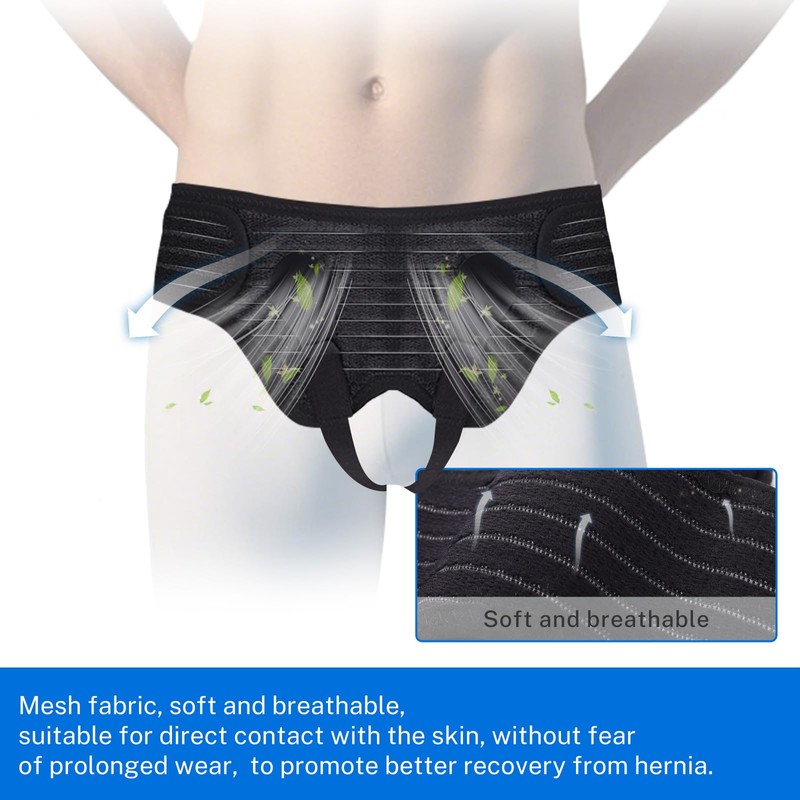 KUAZIDAR Hernia Belt for Men & Women - Single/Double Inguinal
