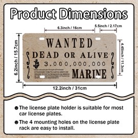 Front License Plate Premium Black Leopard License Plate Cover Compatible All Vehicle with 4 Holes, for Men Women 6 * 12 in，Black Leopard car Accessories