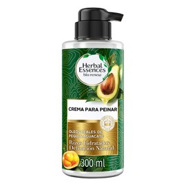 HERBAL ESSENCES BioRenew, Crema para peinar rizos y cabello ondulado Nutre e Hidrata Pequi  Aguacate 300 ml