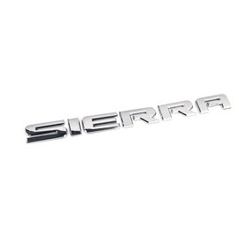 1x Sierra Emblem Nameplate Letter Decal Car Badge Compatible with Gm 2500Hd 3500Hd Sierra (Chrome)