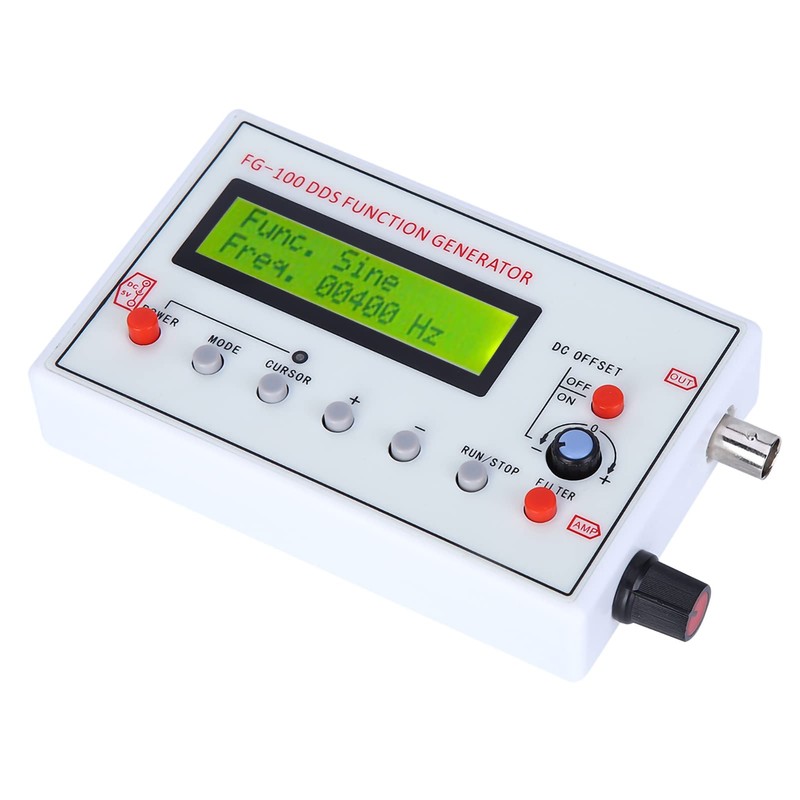 FG-100 DDS Function Sine/Rectangle/Triangle/Sawtooth Output Waveform 1HZ-500KHz Counter Signal Source