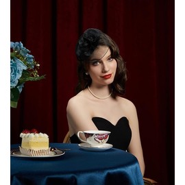 20s 30s 50s Vintage Headwear Costume Hats Fascinators Hats for Women Pillbox Hat Bowler Wedding Party Hat Tea Hat Black