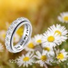 925 Sterling Silver Daisy Anxiety Spinner Rings Fidget Ring Anti