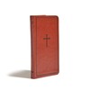 CSB Single-Column Pocket New Testament, Brown LeatherTouch, Red Letter, Presentation