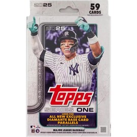 Topps 2025 Series 1 Baseball Trading Card Hanger Box (59 Cards)