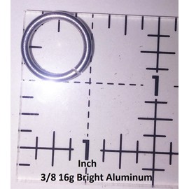 BLACK Anodized Aluminum Jump Rings 100 3/8 16g SAW CUT