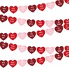 Faccito 5 Sets Red Pink Heart Garland, Valentine's Day Heart