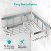 YASONIC Corner Shower Caddy, 3-Pack Adhesive Bathroom Caddy with Soap