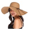 Lanzom Womens Wide Brim Straw Hat Floppy Foldable Roll up