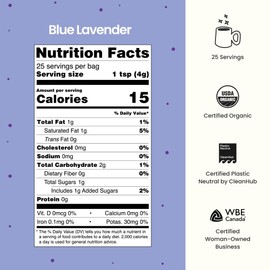 Blume Superfoods Latte - Blue Lavender Powder with Blue Spirulina and Coconut Milk, Caffeine Free, Low-Sugar, Organic, Keto Friendly, Vegan, supports sleep and calmness, Lavender Latte- 25 Servings