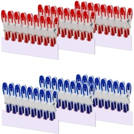 Plastic Clothespins, 48Pcs Laundry Drying Clothes Pins Clips, Non-Slip Clothespins,Utility Clothes Clips, Plastic Clothes Pegs Windproof Clothespin, Socks Clips, Plastic Laundry Pegs, Mini Clothespins