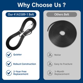 Upgraded 37561S.S Belt for 8 Ft High Garage Door, Compatible with Genie SilentMax 1000, SilentMax 1200, IntelliG 1000, IntelliG 1200, ReliaG Series Garage Opener, Belt & Bullet Assembly Replacement