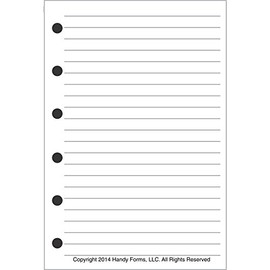 Pocket Size Notes Pages Planner Insert, Sized and Punched for Pocket Notebook (3.25" x 4.75")