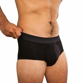 Depend - Ropa interior lavable para adultos para hombres, reutilizable, absorción de luz, grande, negro, 1 unidad