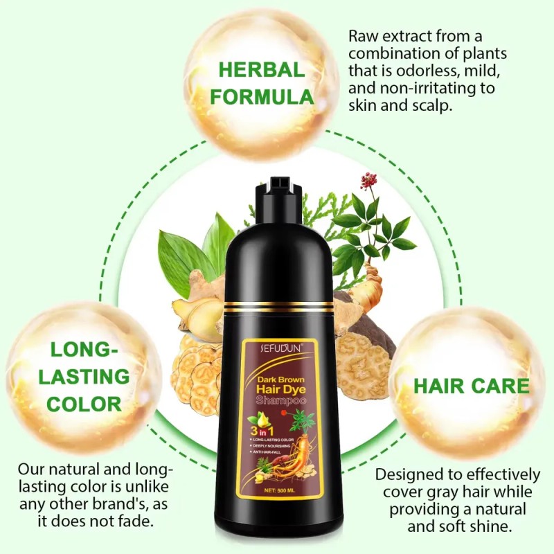 Sefudun Shampoo Cubre Canas Con Tinte