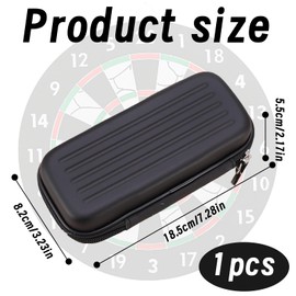 Dart Case, Dart Bag, Protection for Steel or Soft Darts and Many Pockets for Dart Flights, Equipped with a Mesh Pocket for Accessories (Black), black, Classic