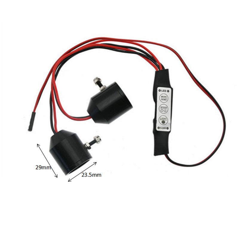 RC Car Headlight 3W Bright Light 8 Dynamic Modes Fit