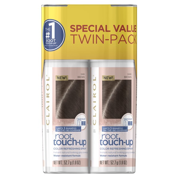 Clairol Root Touch-Up polvo ocultante, café oscuro, 1 unidad