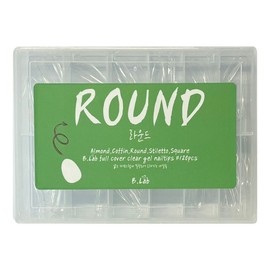 View Lab Soft Round Nail Tips 120p, transparent, 1 piece / 뷰랩 말랑 라운드 네일팁 120p, 투명, 1개