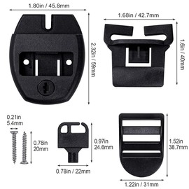 4 Set Spa Hot Tub Cover Clips Replacement Kit: Latch Lock, Keys, Screws, and Accessories, Repair and Replace Broken Latches with Clip Lock and Slide Buckle