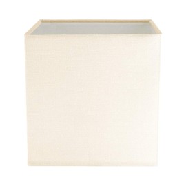 Contemporary and Stylish Soft Cream Linen Fabric Square Lamp Shade for Wall Ceiling or Table - 16cm Length 40w Maximum Suitable for The Home or Commercial Usage by Happy Homewares