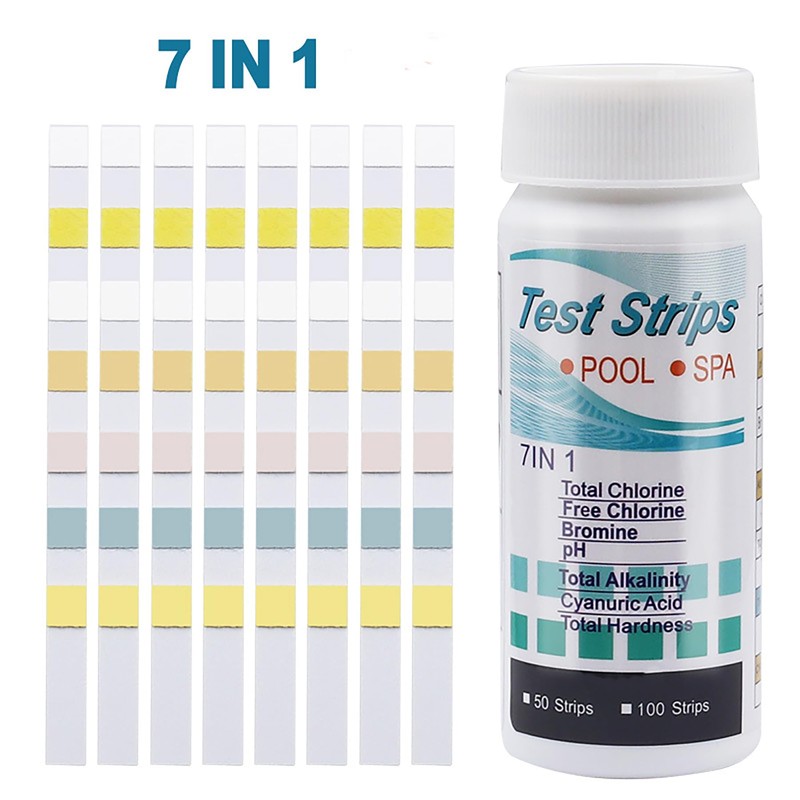 JUMXSRLE Pool and Spa Test Strips, 7 in 1 Quick