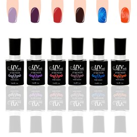 UV-NAILS Gel nail polish cure with UV or LED nail lamp gel polish for nails Set of 6 (NAPA VALLEY)