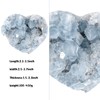KYEYGWO 320-450 g Natural Blue Celestite Druze Raw Piece, Heart-Shaped
