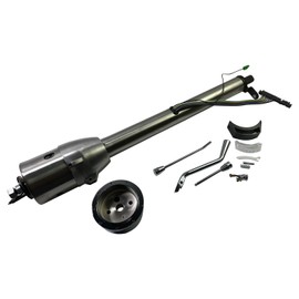 BST BSSP Chrome Stainless Steel 28" GM Steering Column Tilt Universal w/Adapter 9 Holes Automatic Auto No Key Automatic Hot Rod Columns