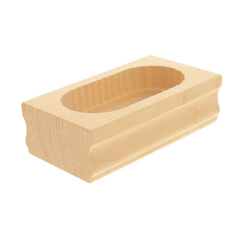 Hofmeister Holzwaren, butter mold, square, 250 grams, 2 BIRDS, made