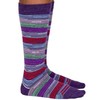 Join The Alpaca Revolution Alpaca-Striped Breathable Knee Socks (X-Large, Black)