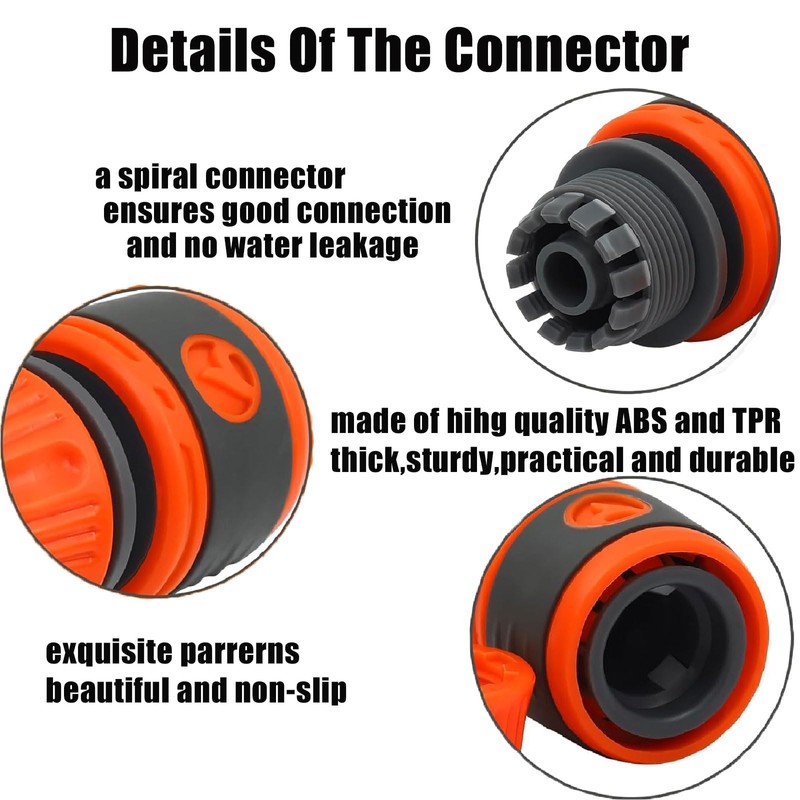Gardena Hose Connector, 1/2 Inch ABS Material Garden Hose Connection