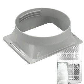 Portable Air Conditioner Exhaust Hose Coupler 5.9 Inch AC Exhaust Hose Window Adapter AC Hose Extension Connector Air Conditioner Unit Tube Connector for Air Conditioning Accessories Square to Round