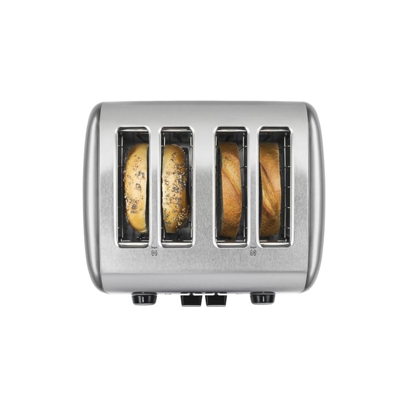 KitchenAid 4 Slice Manual Lift Toaster KMT4115CU, Contour Silver