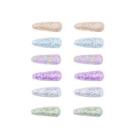 Fashion Bow Hairpin Sequins Hair Clip for Toddler Children and Baby Girls 12 PCS