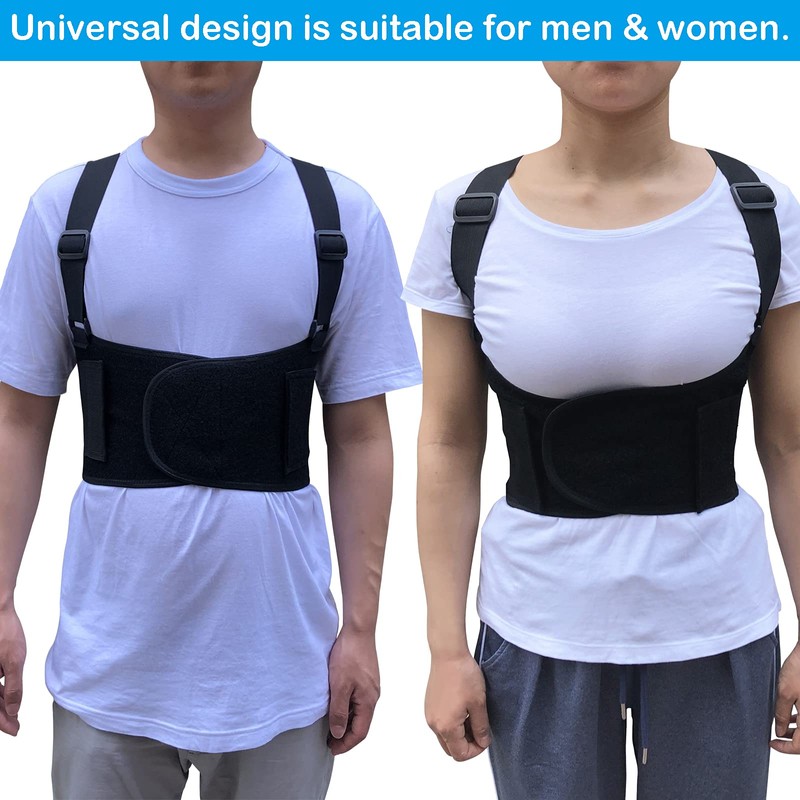 Rib Brace Chest Binder Belt for Men and Women, Breathable