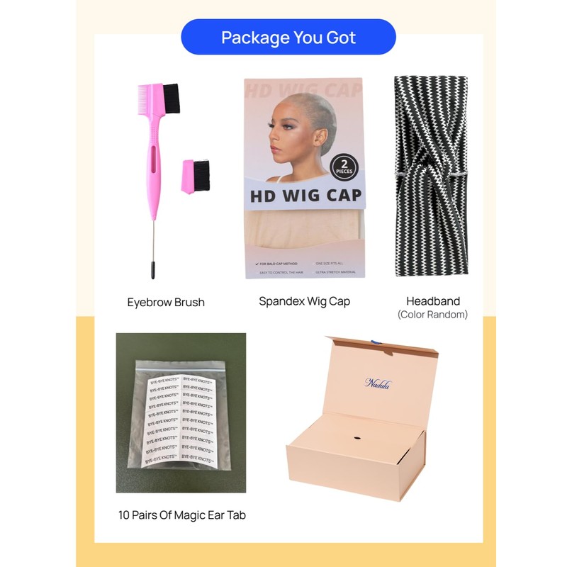 Nadula 13X4 HD Honey Brown Piano Highlight Bob Straight Drawstring