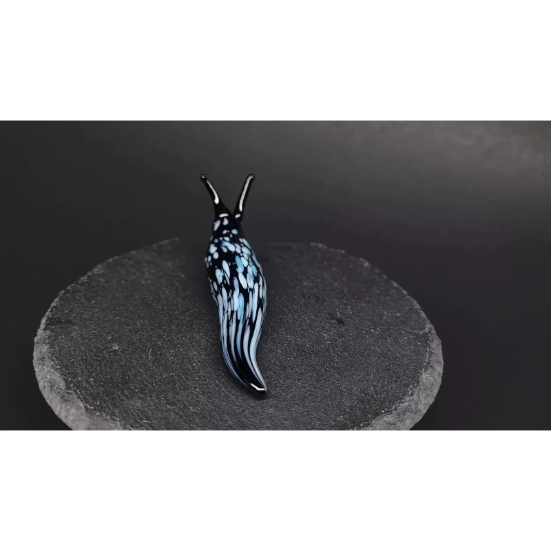 Unmarked Glass Slug, Black and Blue