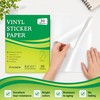 Aevdor 30-Sheet Glossy White Printable Vinyl Sticker Paper, 8.5x11, Inkjet