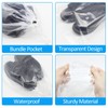 Belinlen 50 Pack 10x14 inch Plastic Travel Drawstring Bags Transparent