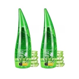 Kit 2 Gel Sábila de Aloe Vera 99%, 120ml c/u , Hidratante Facial y Corporal, Calmante Natural, Hidratacion Facial Piel Blanqueamiento, Elimina Irritación, Efecto Curativo Elimina Acne y Mejora Apariencia Textura Ligera, 240 ml