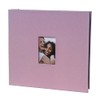 Zink Cloth Covered Scrapbook 8x8” Photo Album w/Front Picture Window