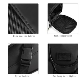 Fayemint Fahrrad Satteltasche, wasserdichte Satteltasche, Fahrrad-Satteltaschen mit Wasserflaschen-Tasche, Reflektierend Fahrradtasche (Schwarz)