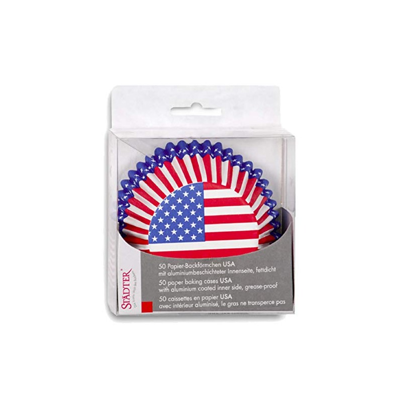 50 Party-Muffinförmchen * USA + Amerika * für Länderparty oder