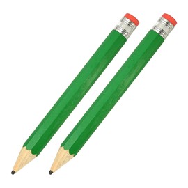PATIKIL 2 Pcs Wooden Giant Pencil, 13.4 Inch Big Pencil Props Large Funny Novelty Pencils with Cap for Home Decor Office Christmas Party, Green