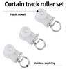 Barydat Curtain Track Roller Hooks Rail Pulleys Runners Plastic Ceiling