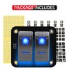 FXC Rocker Switch Aluminum Panel 2 Gang Toggle Switches Dash