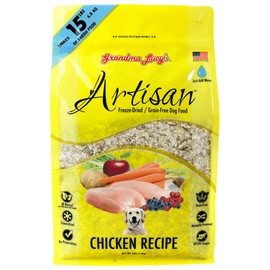 grandma lucy's Artisan Dog Food, Grain Free and Freeze-Dried - Artisan Chicken, 3Lb Bag & - Artisan Lamb Dog Food – 3Lb