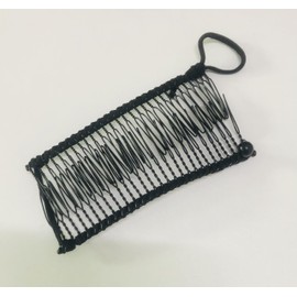 Banana Clips Stretch Hair Comb Hair Banana Combs Black Hair Styling Accessories Banana Hair Comb Clips for Women Girls (Black)