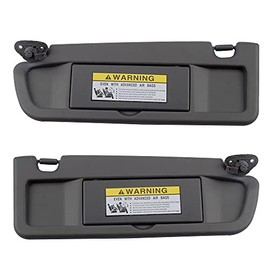 Dasbecan Atlas Gray Pair Sun Visor Compatible with Honda Civic 2006-2011 Replaces# 83280-SNA-A01ZA 83280-SNA-A01ZB 83230-SNA-A01ZA 83230-SNA-A01ZB